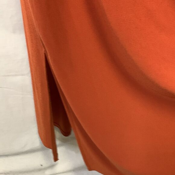 Adyson Parker Deep Orange Sleeveless Self-Tie Side Slit Maxi Dress Size Large - Picture 10 of 13